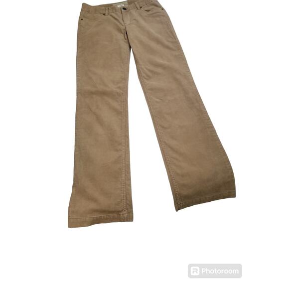 J Crew Corduroy Pants Mens Brown Bootcut 5 Pocket Flat Front Cotton Blend Sz 28R - Picture 2 of 6